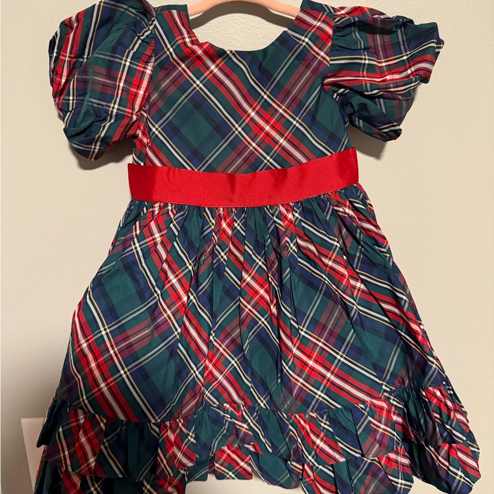 Janie and Jack Plaid Dress with Red Accents